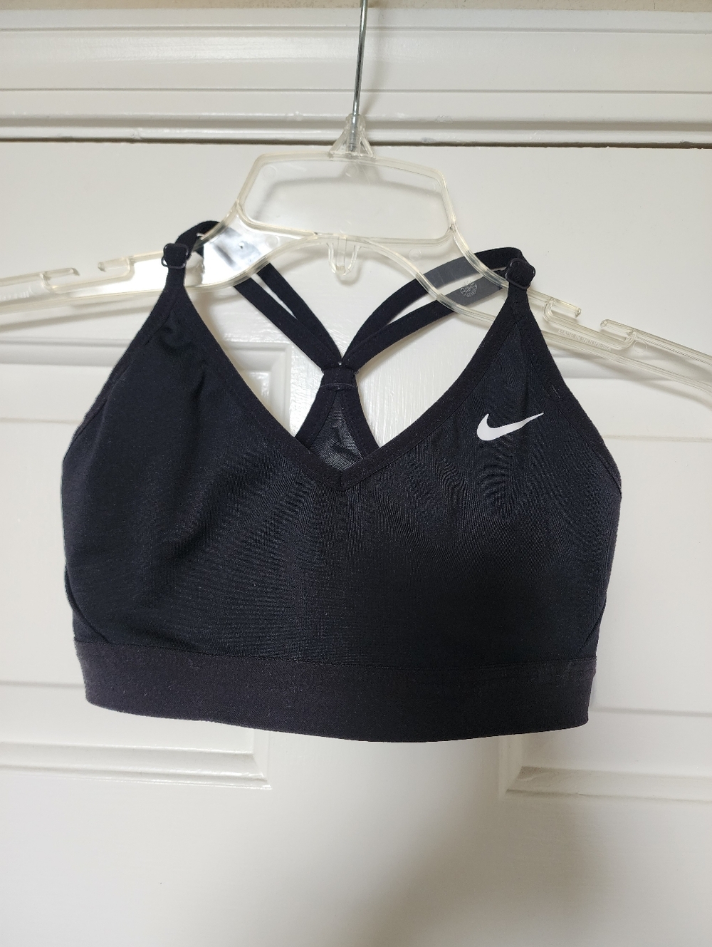 Nike Black Double-Strap V-Neck Sports Bra